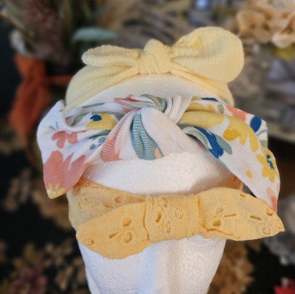 Other - Yellow headband 3pc BUNDLE for Baby